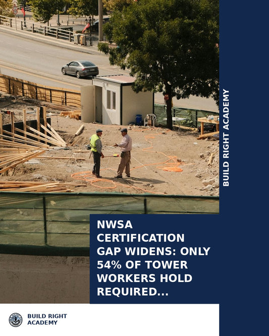 NWSA Certification Gap Widens: Only 54% of Tower Workers Hold Required Credentials as Carriers Tighten Demands